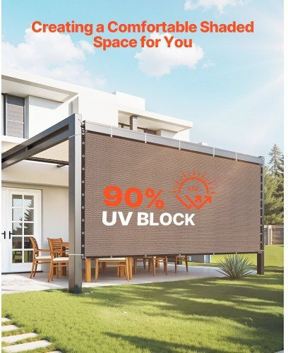 Vevor Ορθογώνιο Δίχτυ / Πανί Σκίασης Καφέ 3.048m 140gr/m²