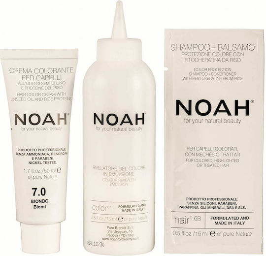 Noah for Beauty Permanent Hair Colour Vopsea de Păr fără amoniac 7.0 Blondă 140ml
