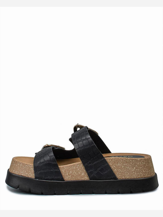 Sandale Flatforme Damă Negre