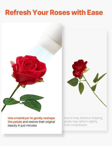 Vevor 500 Pieces Red Artificial Roses Bouquet Home Decoration Rzmghshs500pl0lee001v0