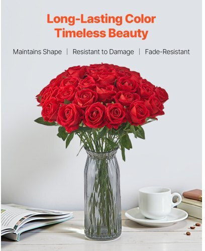 Vevor 500 Pieces Red Artificial Roses Bouquet Home Decoration Rzmghshs500pl0lee001v0