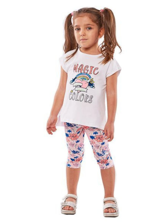 Kids' Set with Leggings Summer 2pcs Ecru