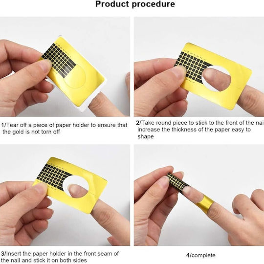 Self-Adhesive Disposable Nail Forms Nail Extension 50 Pieces 2omo67