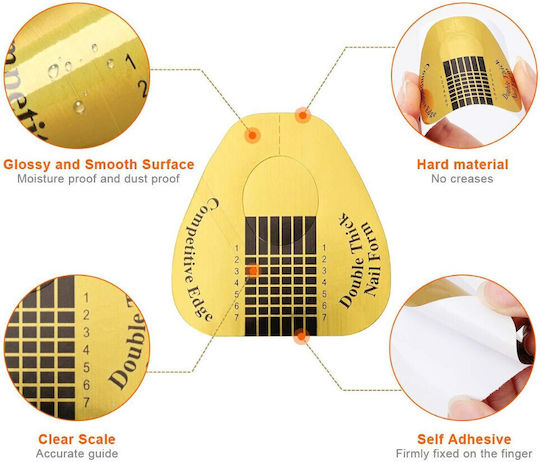 Self-Adhesive Disposable Nail Forms Nail Extension 50 Pieces 2omo67