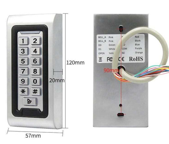HSY Waterproof Access Control with Code and Card Unlock
