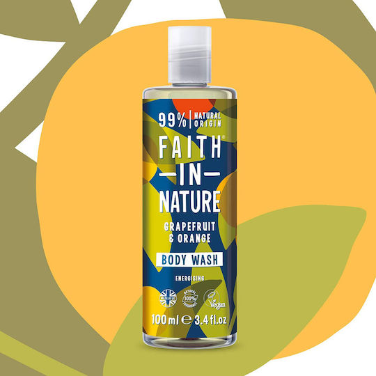 Faith in Nature Gel De Duș Cu Glicerină Și Miros Citrice 100ml