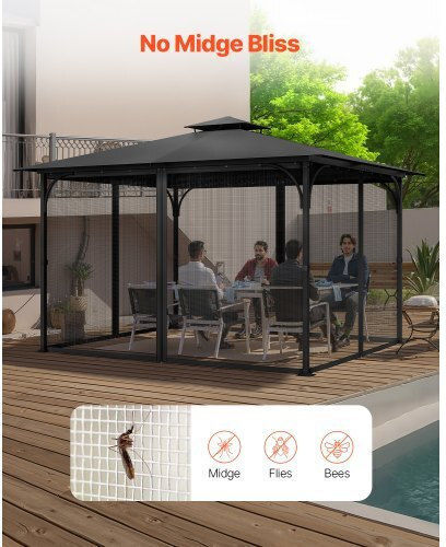 Vevor Αντικατάσταση Δικτύου Κιόσκι 10x13x6.8 Ft Ltwzdl10ft13szyaev0