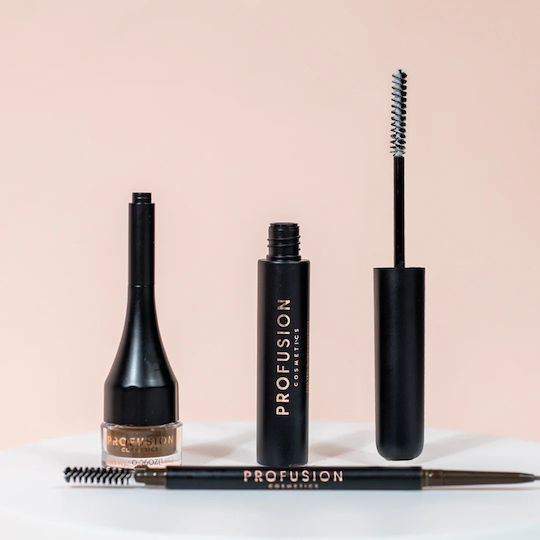 Profusion Cosmetics Σετ Μακιγιάζ Φρυδιών Soft Brown 3τμχ