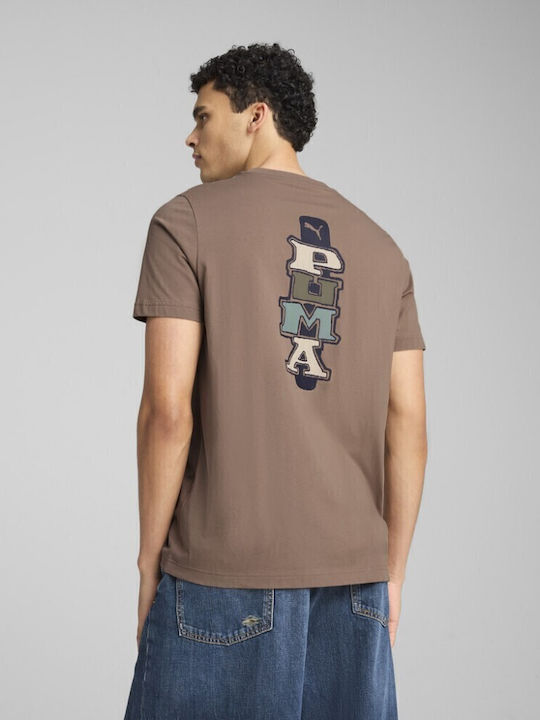 PUMA Graphics T-shirt Καφέ