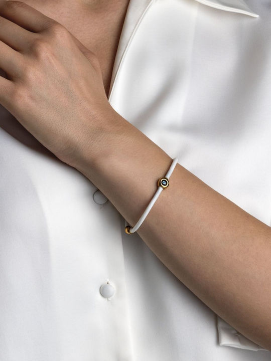 Moero Women's Bracelet with design Eye made of Silver Gold Plated