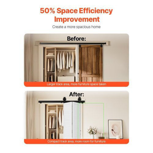Vevor Sliding Door Mechanism 101.6cm Black