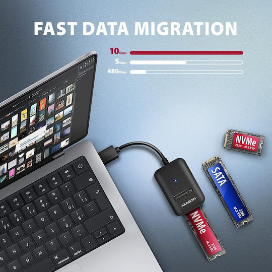 Axagon Case for Hard Drive M.2 SATA III with Connection USB 3.2 / SATA