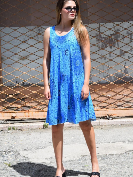 Лятна Mini Рокля Светлосин