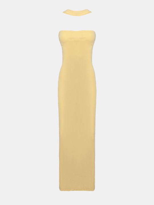 Rochie Maxi Lumina Culoare Full Face Galben