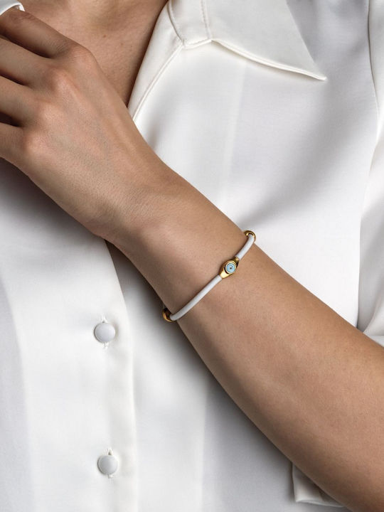 Moero Women's Bracelet with design Eye made of Silver Gold Plated