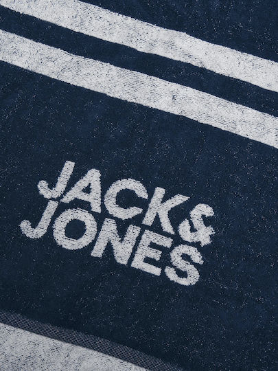 Jack & Jones Πετσέτα Θαλάσσης Βαμβακερή Μπλε