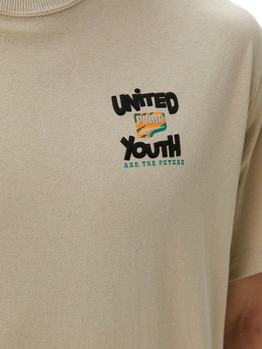 Downtown Graphic T-Shirt Beige