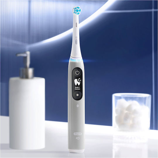 Oral-B Io Series 6 Ηλεκτρική Οδοντόβουρτσα με Χρονομετρητή, Αισθητήρα Πίεσης και Θήκη Ταξιδίου Γκρι
