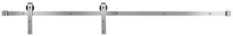 Vevor 6.6ft Sliding Barn Door Hardware Kit Single Sliding Barn Door Silver