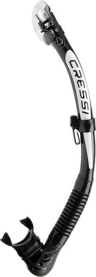 Αναπνευστήρας Cressi Alpha Ultra Dry Snorkel Clear Black White Es258053 Μαύρο