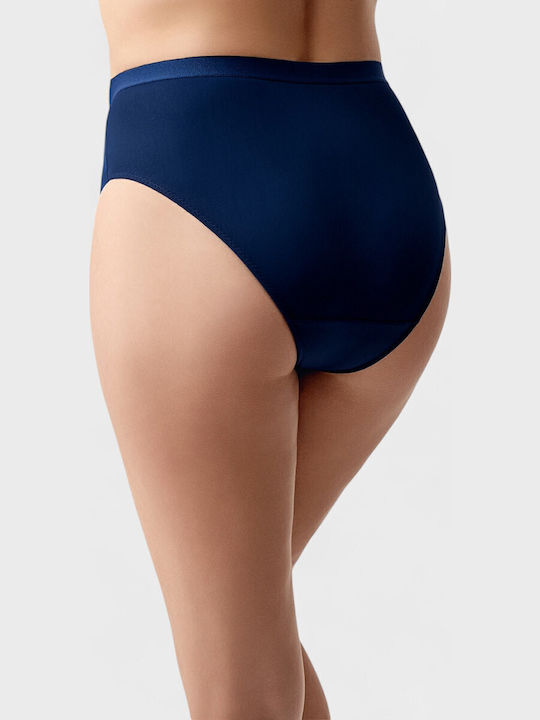 High-waisted Women's Slip Seamless Blue