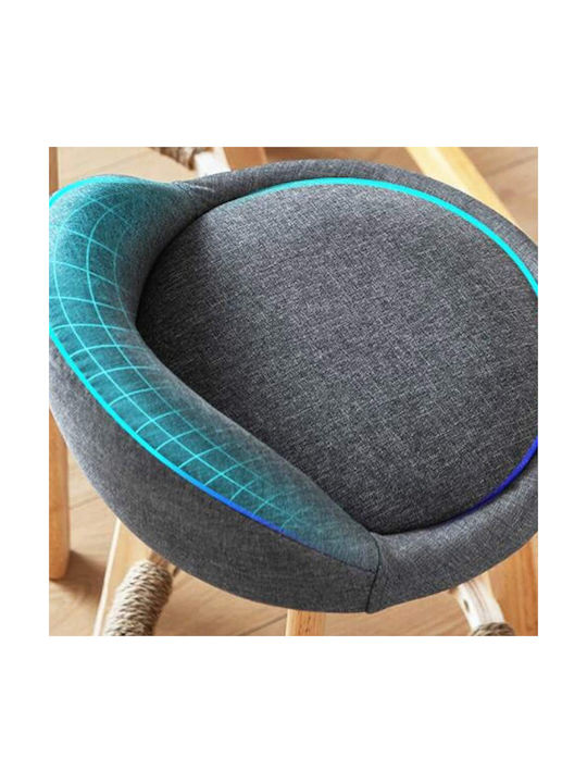 Табуретка Бар с гръбнак Дърво Gray 80x37x37бр