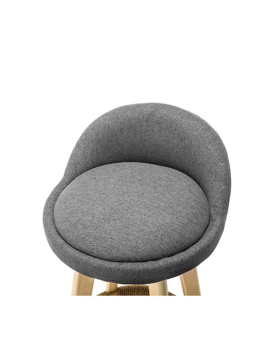 Табуретка Бар с гръбнак Дърво Gray 80x37x37бр
