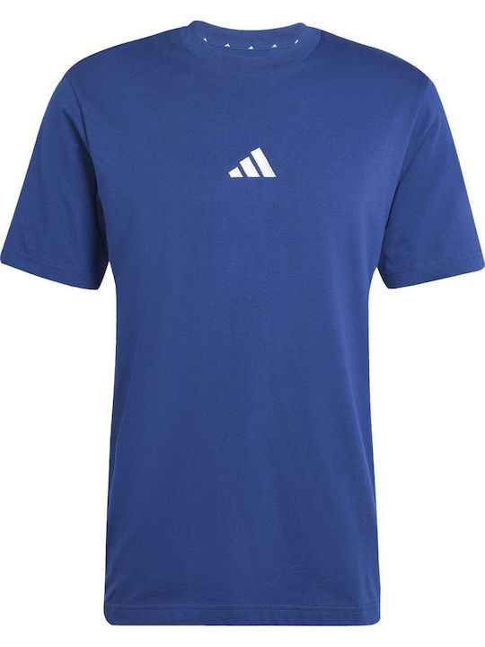 Essentials 3-stripes Αθλητικό T-shirt Μπλε