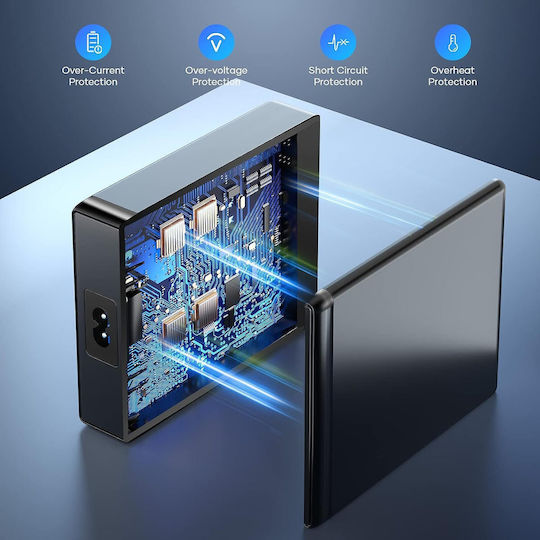 Suport de Încărcare GaN cu 3 Porturi USB-A și 3 Porturi USB-C 160W Livrarea energiei în culoarea (USB C)