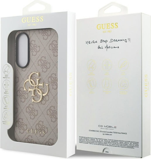 Guess Classic Umschlag Rückseite Metallisch Rosa (Galaxy S25 Edge)