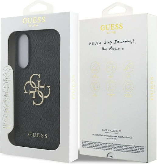 Guess Classic Задна корица Пластмаса / Изкуствена кожа / Метал / Силикон Черен (Galaxy S25 Edge)