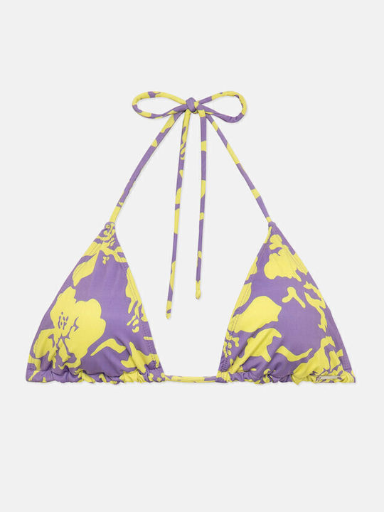 Amy Bikini Triangle B Cup With Padding Lilac Yellow