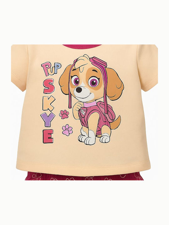 Paw Patrol Set Pentru Copii Cu Pantaloni Scurți Sugar Pink 2 Bucăți