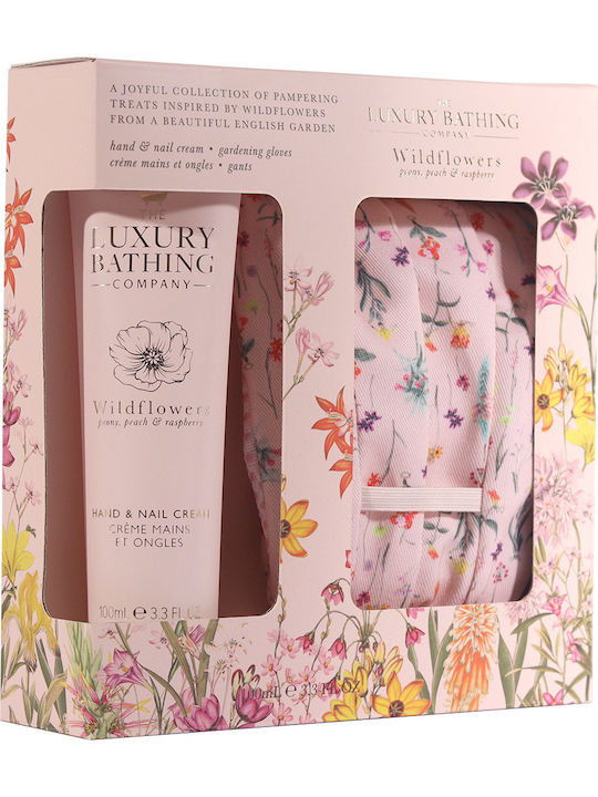 The Luxury Bathing Company Wildflowers, Peony, Peach and Raspberry Skin Care Set for Body Cleaning 2pcs