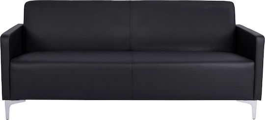 Nellie Doppelsitzer Sofa Künstliches Leder Schwarz 163x71x71cm