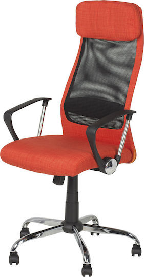 Carmen Chrome Executive Orange Office Chair