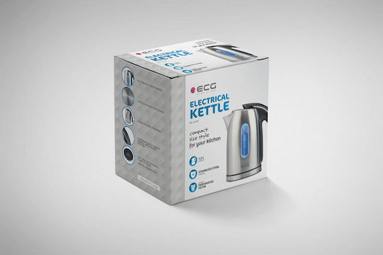 ECG Kettle 1.2lt 1630W Silver