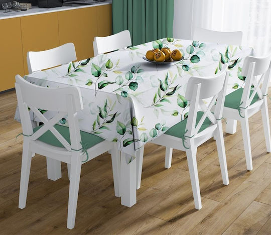 Dimcol Runner Rezistent la pete Leaves 462 White-green 40x180cm