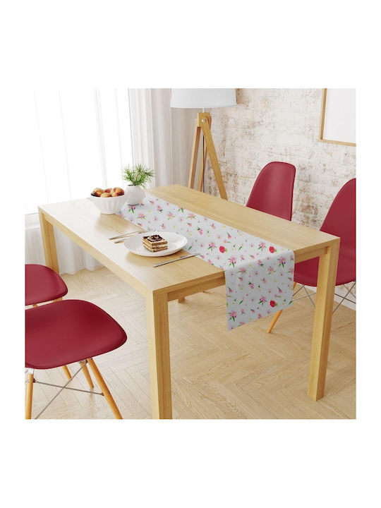 Tablecloth Stain Resistant Daisies 463 White-pink 140x180cm