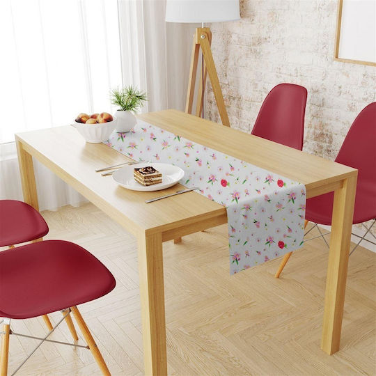 Покривка за маса Устойчив на петна Daisies 463 White-pink 140x180бр