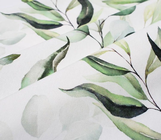 Dimcol Τραπεζομάντηλο Αλέκιαστο Σετ 2τμχ 462 White-green 140x140εκ.
