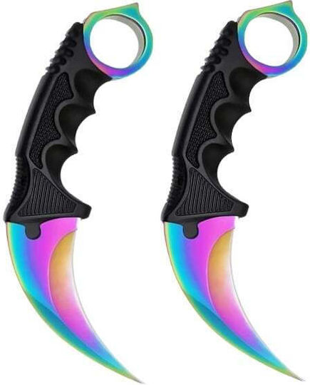 Karambit εκπαίδευσης Επιβίωσης Πολύχρωμο σε Θήκη