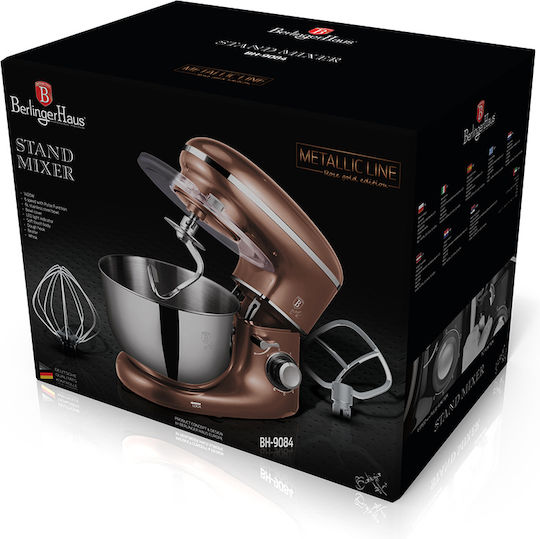 Berlinger Haus Stand Mixer 1300W with Stainless Mixing Bowl 6lt Rose Gold