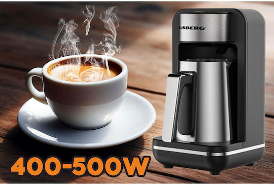 Hausberg Cafetieră electrică grecească 500W cu Capacitate 250ml Inox