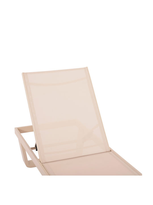 Liegestuhl Aluminium Teslin Braun 198x61x97cm.