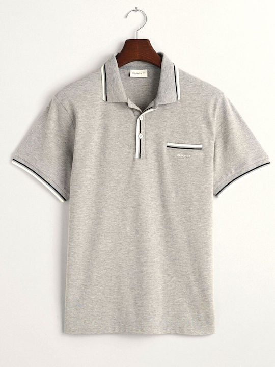 Gant Blouse Short Sleeve 2-col Tipping Ss Pique Polo 3g2013042-93 Lightgray