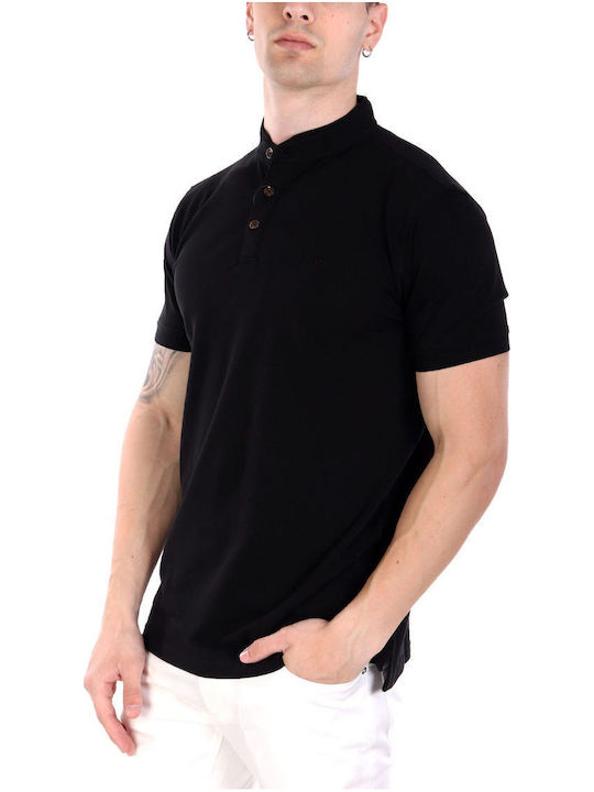 Polo Bluza Tricou Cu Mânecă Scurtă Neagră