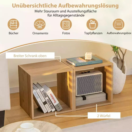 Costway Bibliothek Natürliches Holz 38x33x77cm Costway Bibliothek Natürliches Holz 38x33x77cm