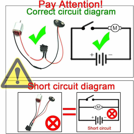 Set 8 Motoare DC 3V 20000 Rpm 8 Suporturi pentru Motoare 8 Conectori pentru Baterii 9V 8 Comutatoare Elice Jucării Experimente R339