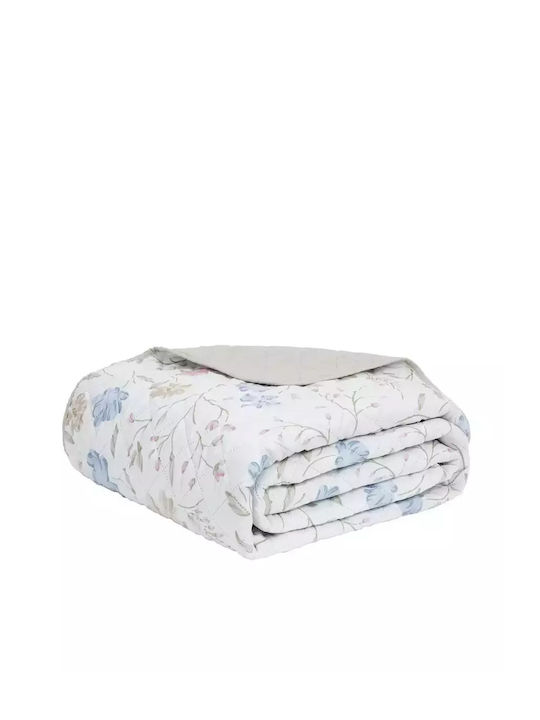 Nima Caprice Κουβερλί Μονό Microfiber Λευκό, Ροζ 160x240cm